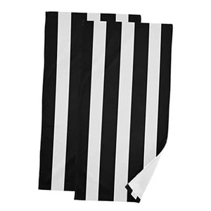 Black and White Hand Towels - Classic Towels Modern Black and White Striped - Picture 1 of 8