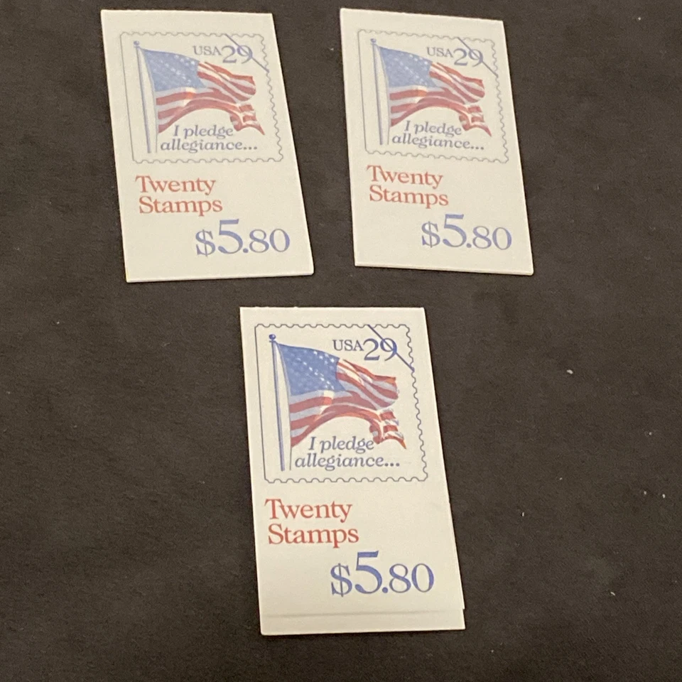 USPS Stamps Pledge of Allegiance Postage Booklet of 20 @ 29 Cents Lot of 3 Books - Image 1 of 1