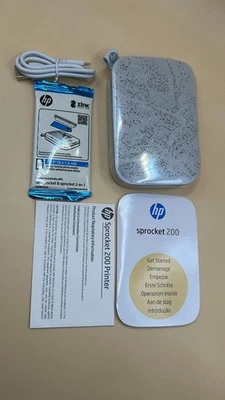 HP Sprocket 200 Mobile Photo Printer - Instant Images 5x7.6cm - Pearl - Image 1 of 4