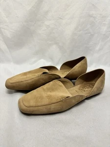 DELTAN Wildleder D'Orsay Halbschuhe Slipper flache Schuhe eckige Zehenpartie bequeme Schuhe Größe 10 - Bild 1 von 5