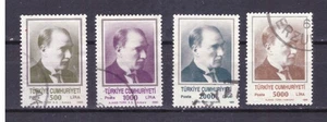 FRANCOBOLLI Stamps Turchia Turkiye 1989-90 Kemal Ataturk 4 Valori FXD2 - Picture 1 of 1