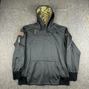 Atlanta Falcons Hoodie Mens XL Gray Salute To Service On Field Therma Fit NFL - Picture 1 of 12
