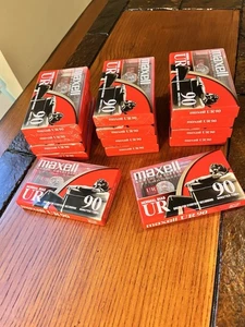 14 Count - Maxell UR 90 Minute Blank Audio Cassette Tapes Normal Bias IEC Type I - Picture 1 of 6