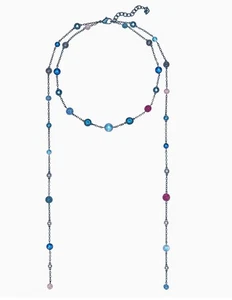 NEW SWAROVSKI CRYSTAL STRANDAGE NECKLACE 5410991 BNIB BEADS BLUE MULTI - Picture 1 of 10