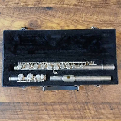 Vtg Selmer Bundy Flute Project w/ Case Woodwind Band Instrument Parts Or Repair - Image 1 of 4