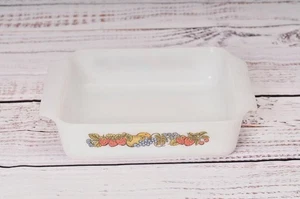 Vintage Fire King Anchor 441 Fruit Harvest Pattern with Brown Pear 8" - Picture 1 of 6
