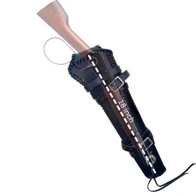 Mare’s Leg Holster 18” – Black Leather Scabbard – Fits Henry Rossi Ranch Hand - Image 1 of 4