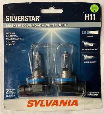 NUEVO - Juego de pares de faros de alto rendimiento Sylvania Silverstar H11 2 bombillas Foto 1 de 2