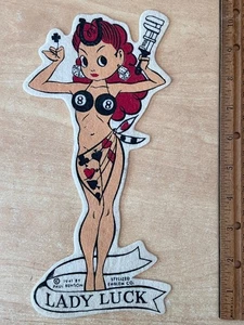 Original Patch LADY LUCK Paul Benson 1941 Stylized Emblem Co. RARE iconic patch! - Picture 1 of 13