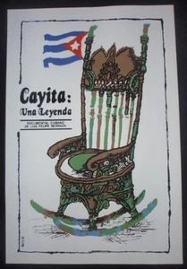CAYITA   Cuba Silk-screen Poster for Movie About 96-year-old CUBAN Teacher - Picture 1 of 5