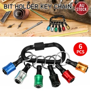 6PCS Hex Shank Screwdriver Bit Holder Extension Bar Keychain Driver Keyring VIC - Picture 1 of 10