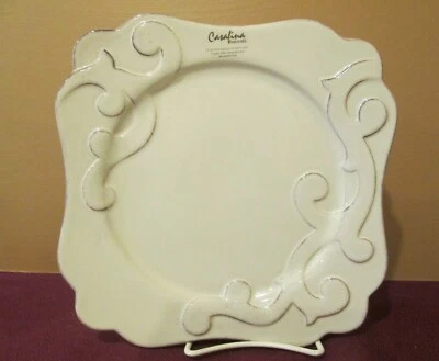 CASAFINA ARABESQUE CREAM SQUARE SALAD PLATE - 8 3/8" 0911C
