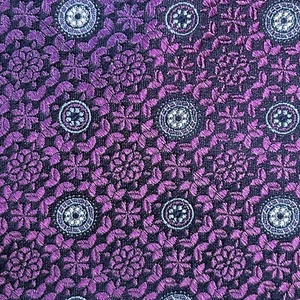 HART SCHAFFNER MARX Mens Purple Blue Geometric Woven 100% Silk Tie Made USA NWT - Picture 1 of 11