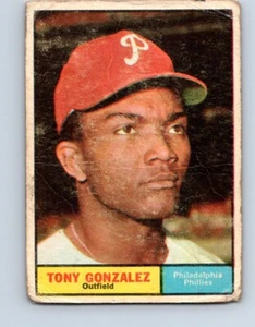 VINTAGE BASEBALL CARD TOPPS 1961 PHILADELPHIA PHILLIES TONY GONZALEZ NO488 - Picture 1 of 2