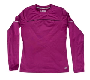 New Balance Long Sleeve Purple Pullover Shirt Top Running Winter Women Sz Medium - Picture 1 of 10