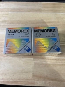Memorex 2S/2D Double Sided 3.5" Microdisks 135 TPI / 1MB Qty. 10 2 Boxes - Picture 1 of 5