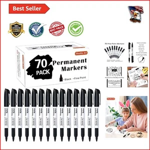 Premium 70-Pack Fine Point Permanent Markers - Non-Toxic for Safe Creative Fun - Picture 1 of 9