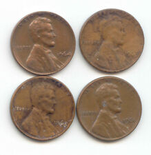 USA 1961 1962 1963D 1964 American One Cent Lincoln Penny 1c Exact Set 4 Coins