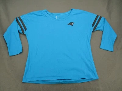 Carolina Panthers Shirt Womens Large Blue Nike NFL Spirit Jersey Long Sleeve L - Image 1 of 4