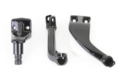 Black Driver Replica Footpeg Mount Set fits Harley Davidson - Imagem 1 de 4