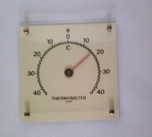 Design Bimetall-Thermometer, quadratisch, 11,5 cm, Deutsche Fertigung - Bild 1 von 4