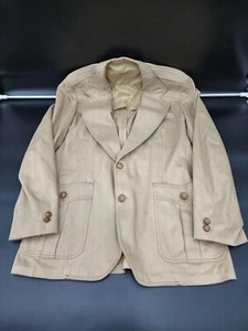 VINTAGE LEE MENS Sports Coat Blazer Beige JACKET 44 R - Picture 1 of 6