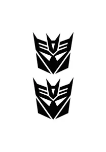 DECEPTICON INSPIRED VINYL DECAL STICKERS x2 Car Van Camper 4x4 Jdm Toolbox DUB - Picture 1 of 1