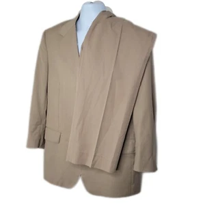 Vinci 3 Button Pant Light Brown Suit ~ Sz 38R Blazer ~ 32W 26L Pleated Pants - Picture 1 of 8
