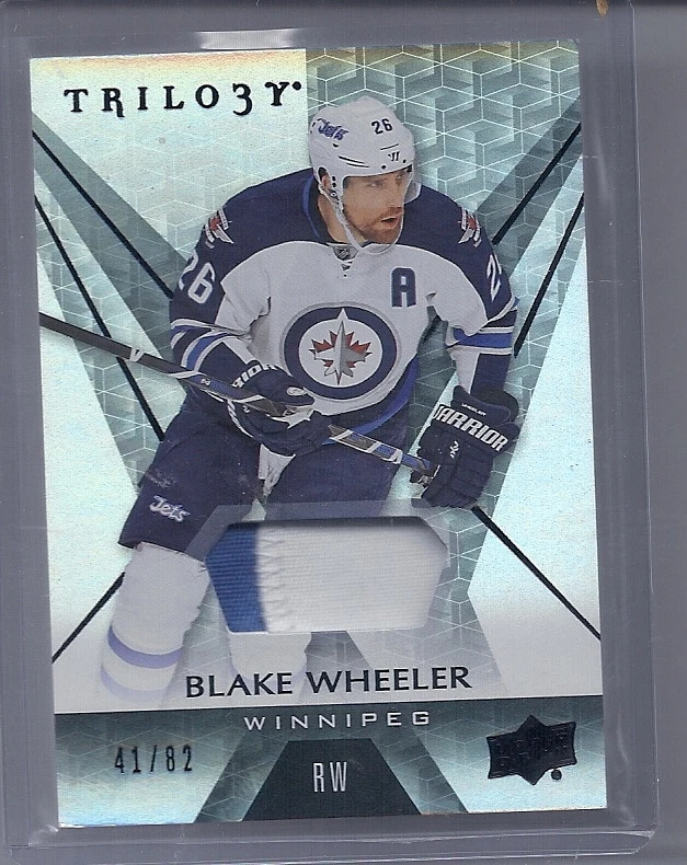 16-17 2016-17 UPPER DECK TRILOGY BLAKE WHEELER PATCH /82 43 WINNIPEG JETS - Image 1 of 1