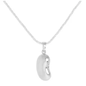 Sterling Silver Kidney Bean Necklace 16 - 24 Inches - Picture 1 of 15