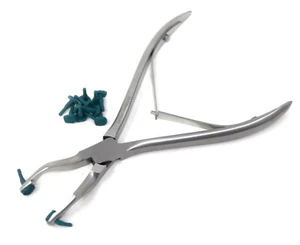 Dental Crown Gripper Remover Pliers 6" Angled With Replacable Silicone Tips - Picture 1 of 3