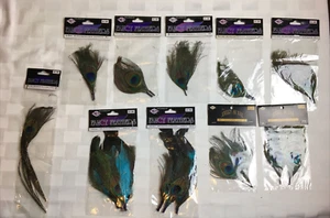Elegante Ojo de Pavo Real 22 Plumas Elegante Pluma (16 con Bucle) - Imagen 1 de 13
