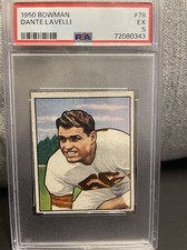 1950 Bowman PSA 5 HOF RC Dante Lavelli Cleveland Browns #78 SET BREAK Champ