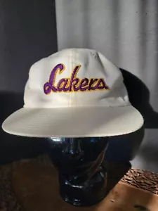 Vtg Lakers NFL hat cap sports specialties McGregor white Puffy Los angeles CA - Picture 1 of 14