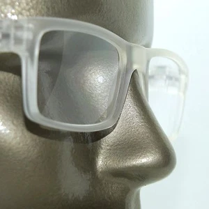 Reading Glasses TV News Reporter Bold Square White Frost Frame +2.00 Lens Power - Picture 1 of 4