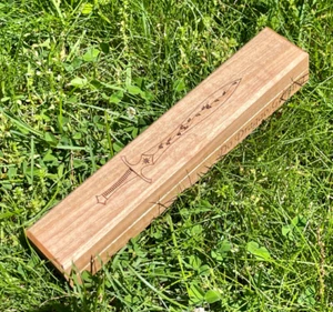 Curly Maple Wood Short Sword Dice Sheath Handmade Rectangular Vault DND RPG 5e - Picture 1 of 8