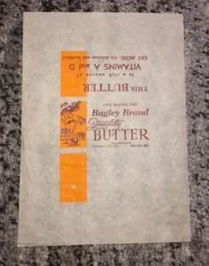 Butter Wrapper Bagley Brand Wisconsin WI NOS Unused 1940s Vintage Original Old - Picture 1 of 4