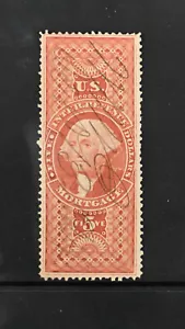 USA Scott # R91C VF Used $5 Mortgage Revenue US Stamp Cat $25 - Picture 1 of 2