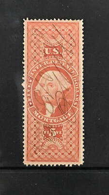 USA Scott # R91C VF Used $5 Mortgage Revenue US Stamp Cat $25 - Image 1 of 2