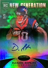 2013 Panini Certified Mirror Emerald Auto DeAndre Hopkins 2/5 Texans Cardinals