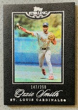 2006 Topps Sterling #200 Ozzie Smith /250 Black Suede Card St. Louis Cardinals