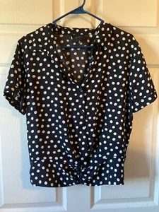 Maglione a pois estate/camicia da donna trasparente taglia M manica corta - Foto 1 di 9