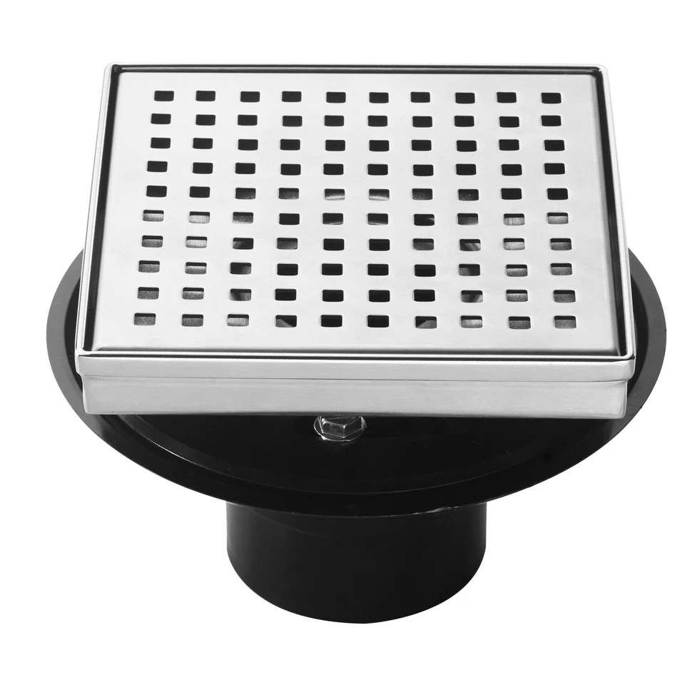 Drenaje de piso de ducha cuadrado MICMI con brida, acero inoxidable 304, níquel cepillado Foto 1 de 4