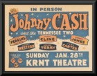 Johnny Cash & Patsy Cline Concert Poster Reprint On Original 1960s Paper *219