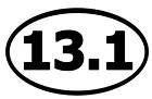 13.1 Half Marathon Oval Sticker running run
