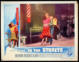Tarjeta de vestíbulo original de Crime in the Streets 1956 director Don Siegel Teenagers 2 - Imagen 1 de 2