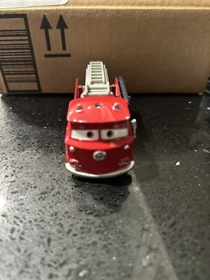 Disney Pixar Cars Red Fire Truck Metal Diecast Radiator Springs Fire Engine - Image 1 of 4