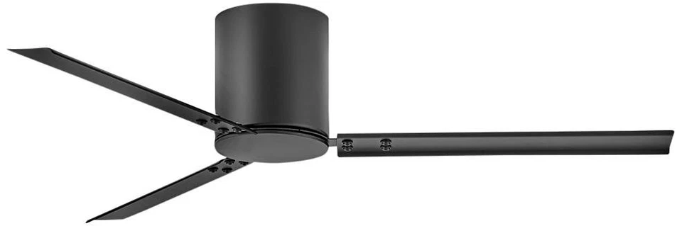 Ventilador de teto inteligente 58" Hinkley Indy Flush preto fosco Hugger - Imagem 1 de 1