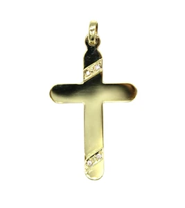 Anhänger Kreuz 585 Gelbgold Brillant ca 0,06 ct Gold - Bild 1 von 8