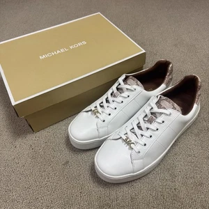 Zapatillas Michael Kors Amapola Con Cordones LT Crema Mujer’s Talla 10 Nuevas - Imagen 1 de 9